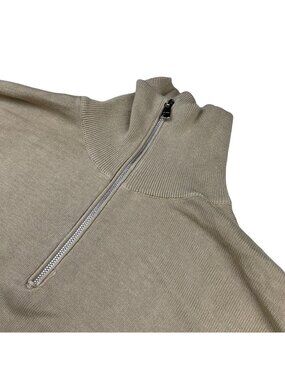 Kama x 97 Rue des Mimosas Men's 100% Cotton 1/4 Zip Sweater Beige • Size 52